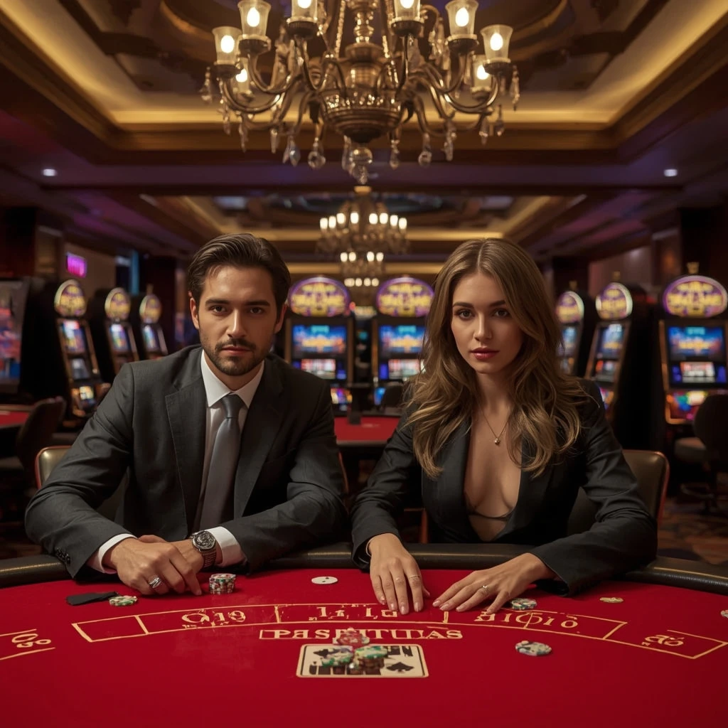 Deux joueurs de poker au Golden Panda Casino